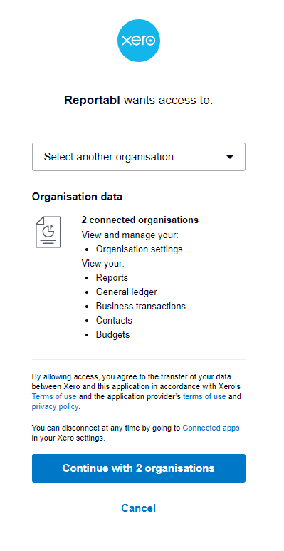 choose your Organisation