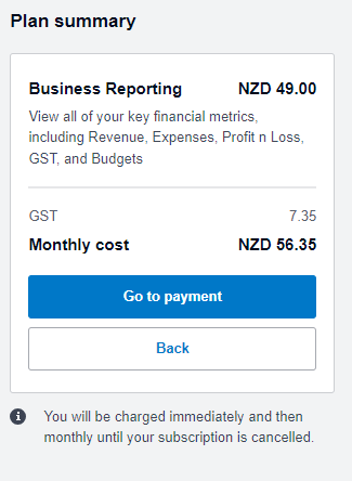 Click Go To Payment