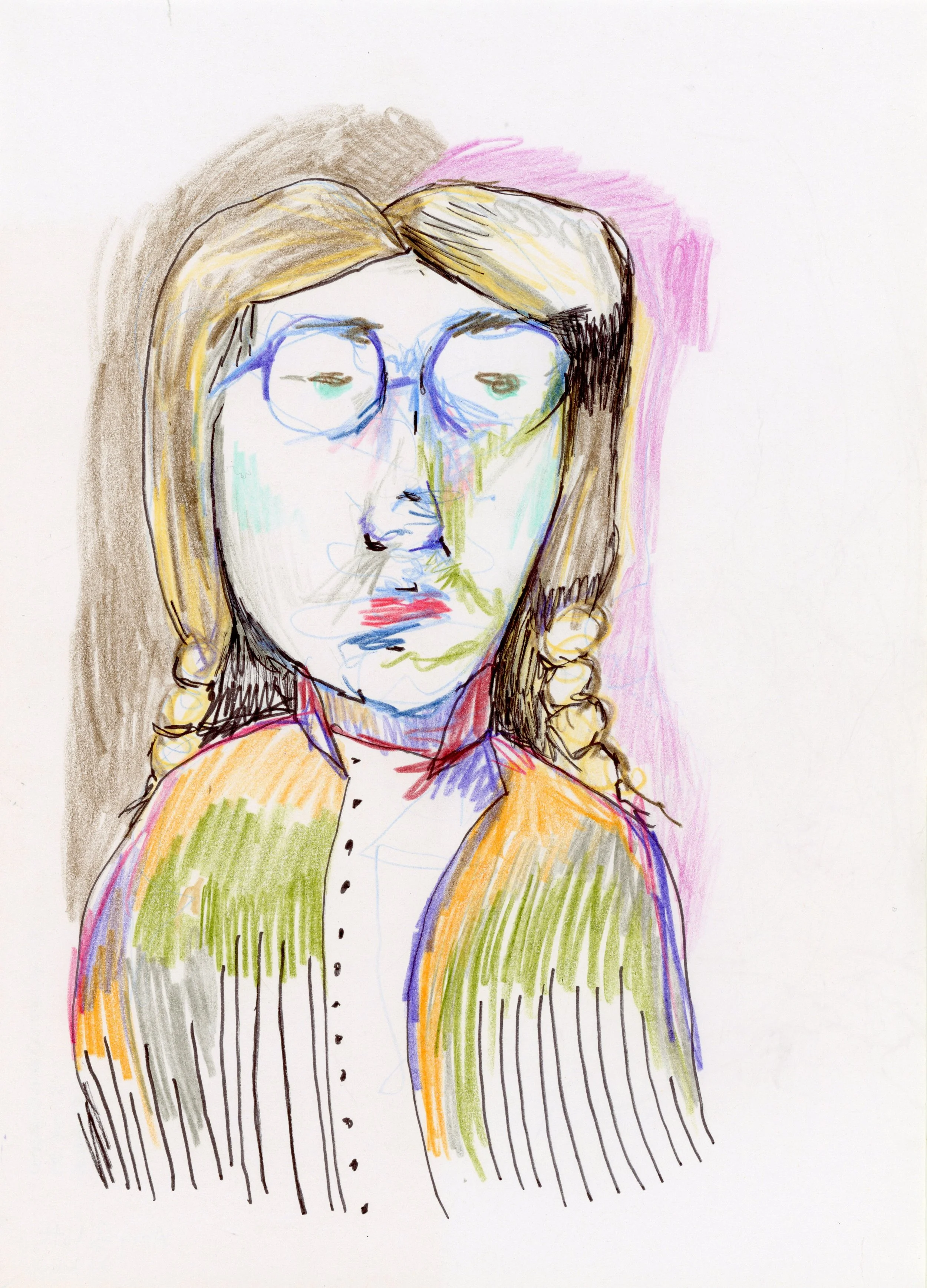 Self-Portrait (Multicolor lines)