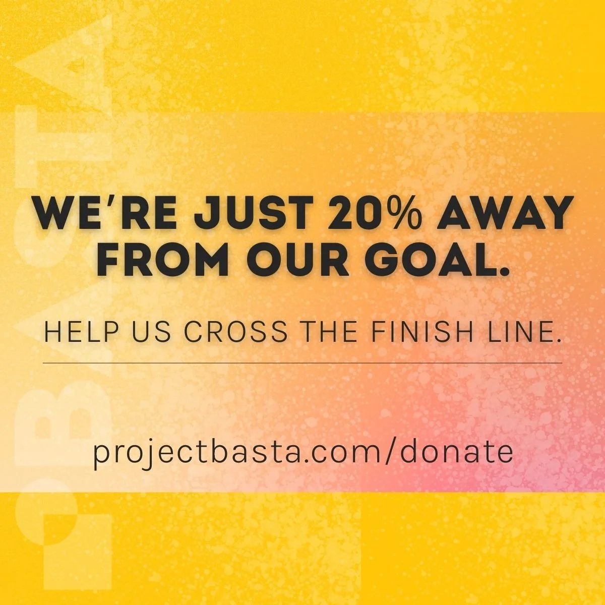 ​​We&rsquo;re within $20,000 of our $75,000 year-end goal, and we&rsquo;d love your help to finish strong! If you are still considering an end-of-year gift, your donation can help us cross the finish line.

For nearly a decade, Basta has stayed true 
