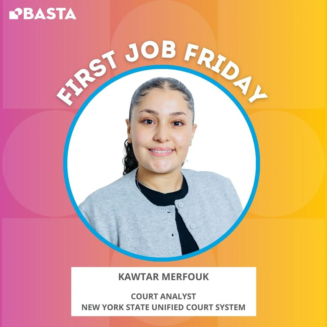 🎉 First Job Friday spotlight: Kawtar Merfouk

We&rsquo;re excited to celebrate Kawtar Merfouk, who has officially started her new role as Court Analyst at the New York State Unified Court System, a moment she describes as full-circle.

Kawtar&rsquo;