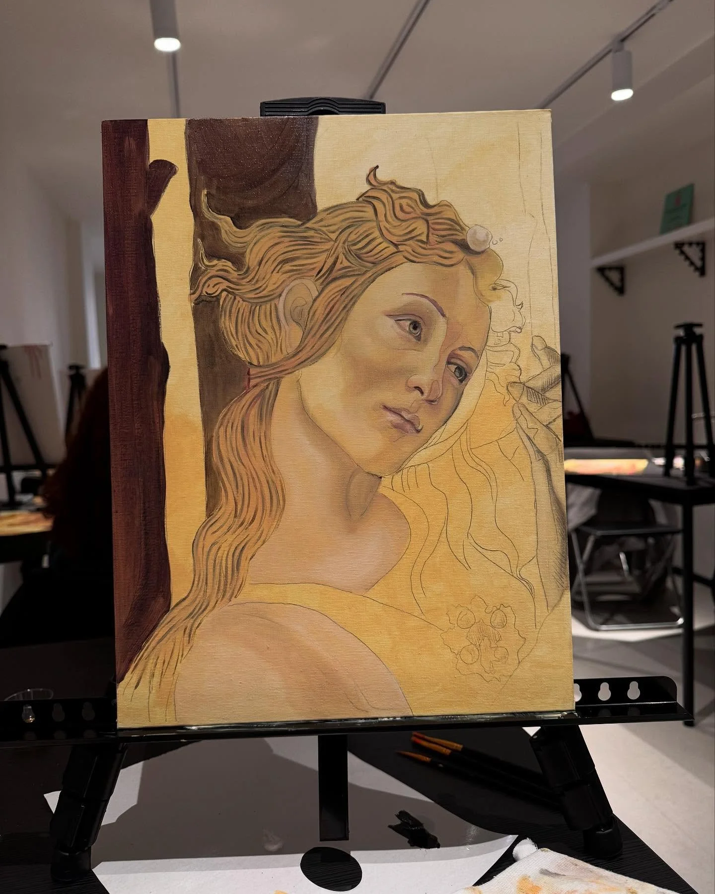 By the three graces of the instagram ad algorithm (Botticelli joke) I stumbled upon a free oil painting workshop hosted by @artwithlovefoundation at their inaugural New York location. It was fully booked, but luckily I made it off the waitlist.

What