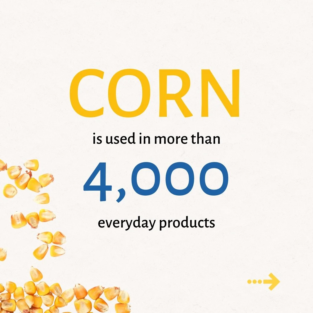 Corn is used in more than 4,000 everyday products. 🌽 

Scroll through a few of our favorites. 👉

Then, tell us if you know of any other products that corn is used in.