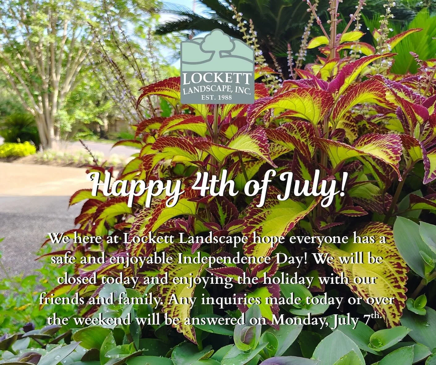 Happy 4th of July from us here at Lockett Landscape! We hope you all have a great weekend #landofthefreebecauseofthebrave❤️🇺🇸