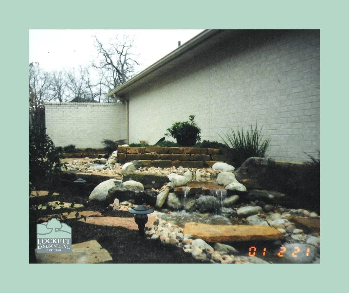Check out these images from a project we completed over 20 years ago! We had only been doing ponds and waterfalls for only a couple of years at this point. We are very proud of the work we did then and are even more proud of how far we have come toda