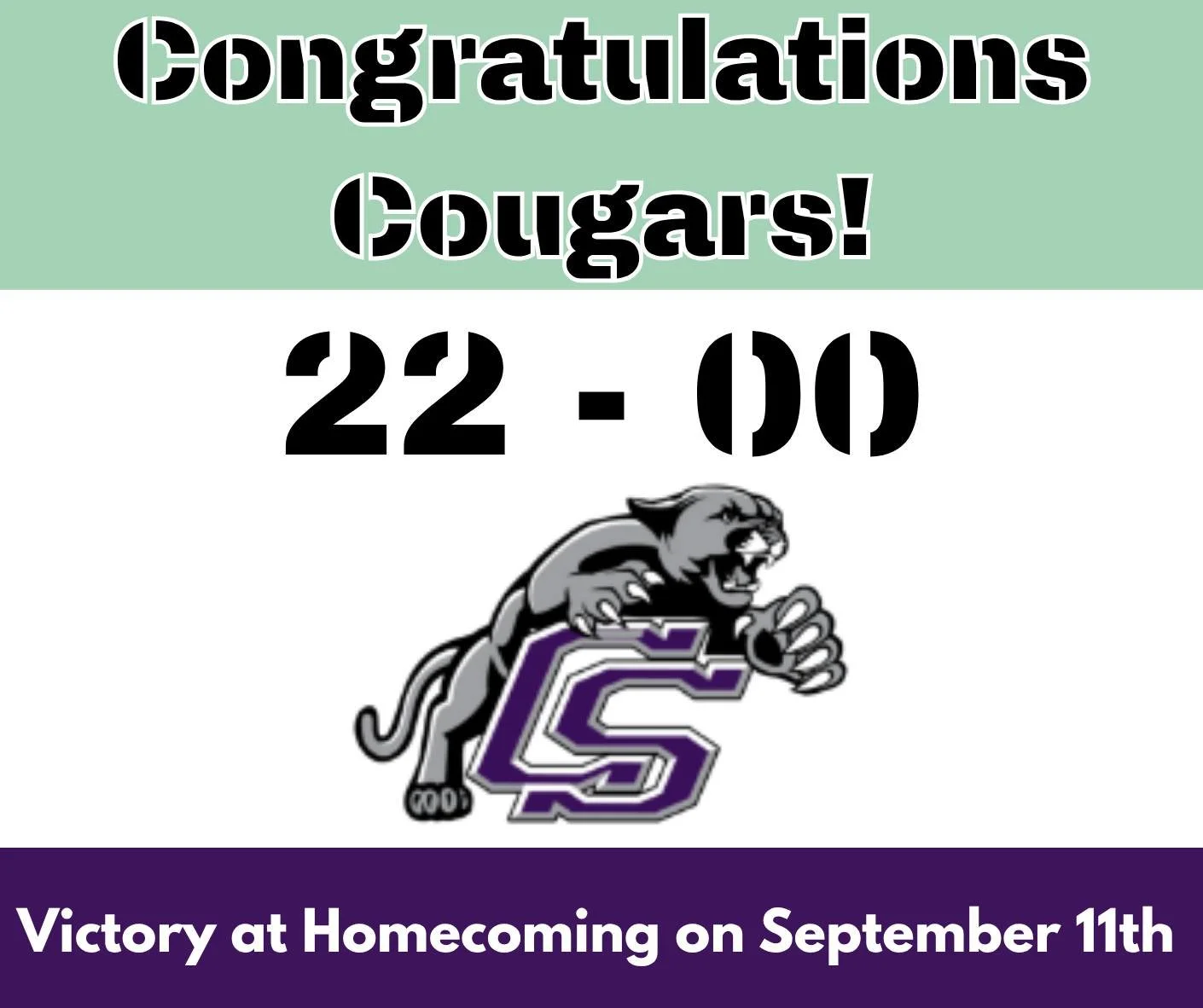 Congratulations to College Station High School Cougars or their victory last week at their Homecoming Game! The game ended with a 22 - 0 final score! #cshs #homecoming #fall #landscaping #smallbusiness