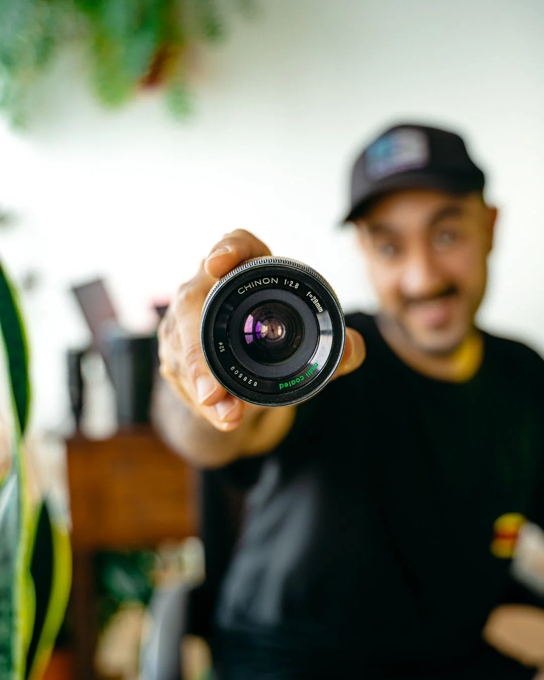 Yussef with a vintage lens