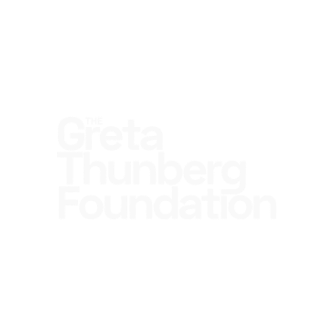 Greta Thunberg logo, empresa con la que hemos trabajado.