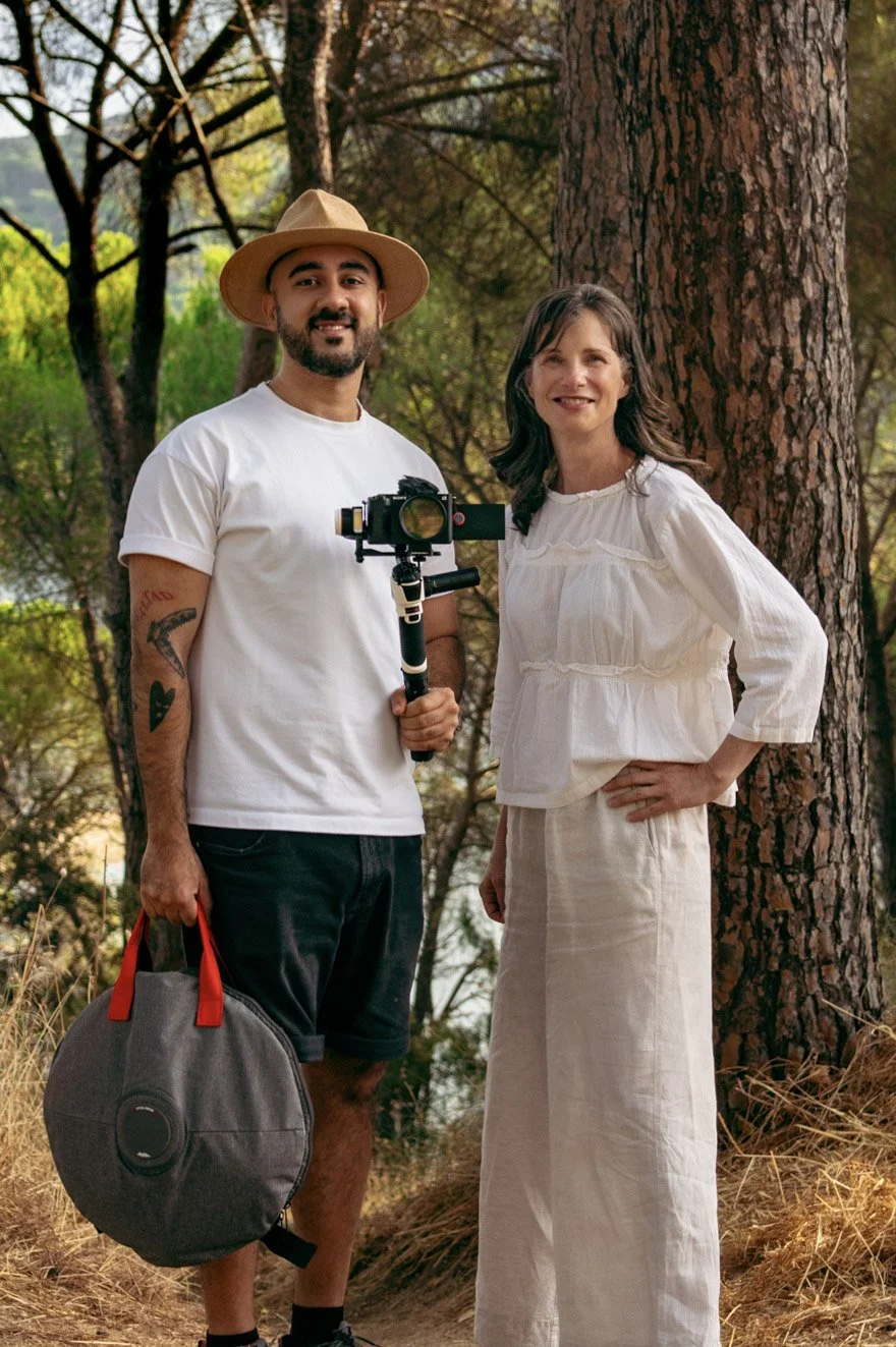 Actriz y videógrafo Yussef en Producción audiovisual para Panda Drum