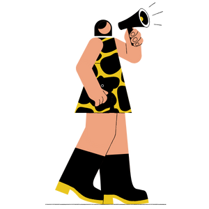 Una ilustración de un personaje de fútbol con uniforme amarillo y negro, sosteniendo una pelota de fútbol y vistiendo botas negras con detalles amarillos.