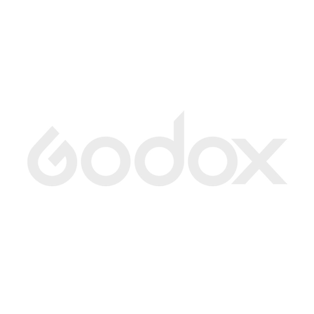 Logotipo de Godox en color blanco sobre fondo negro
