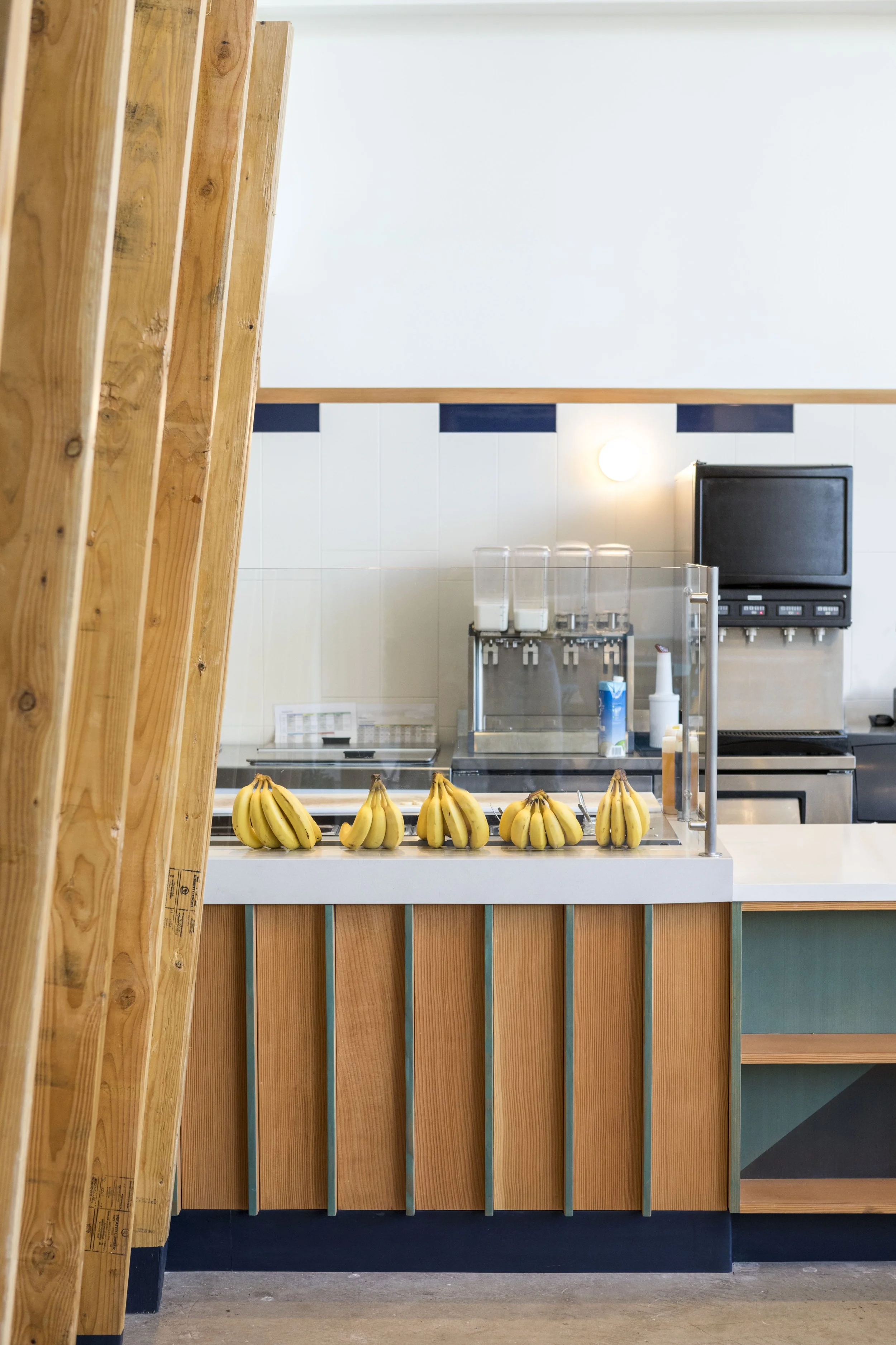 Close up view of counter 