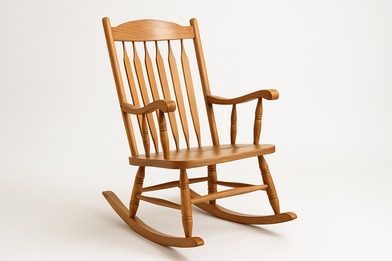 Firefly_A wooden rocking chair on a white background 2518.png