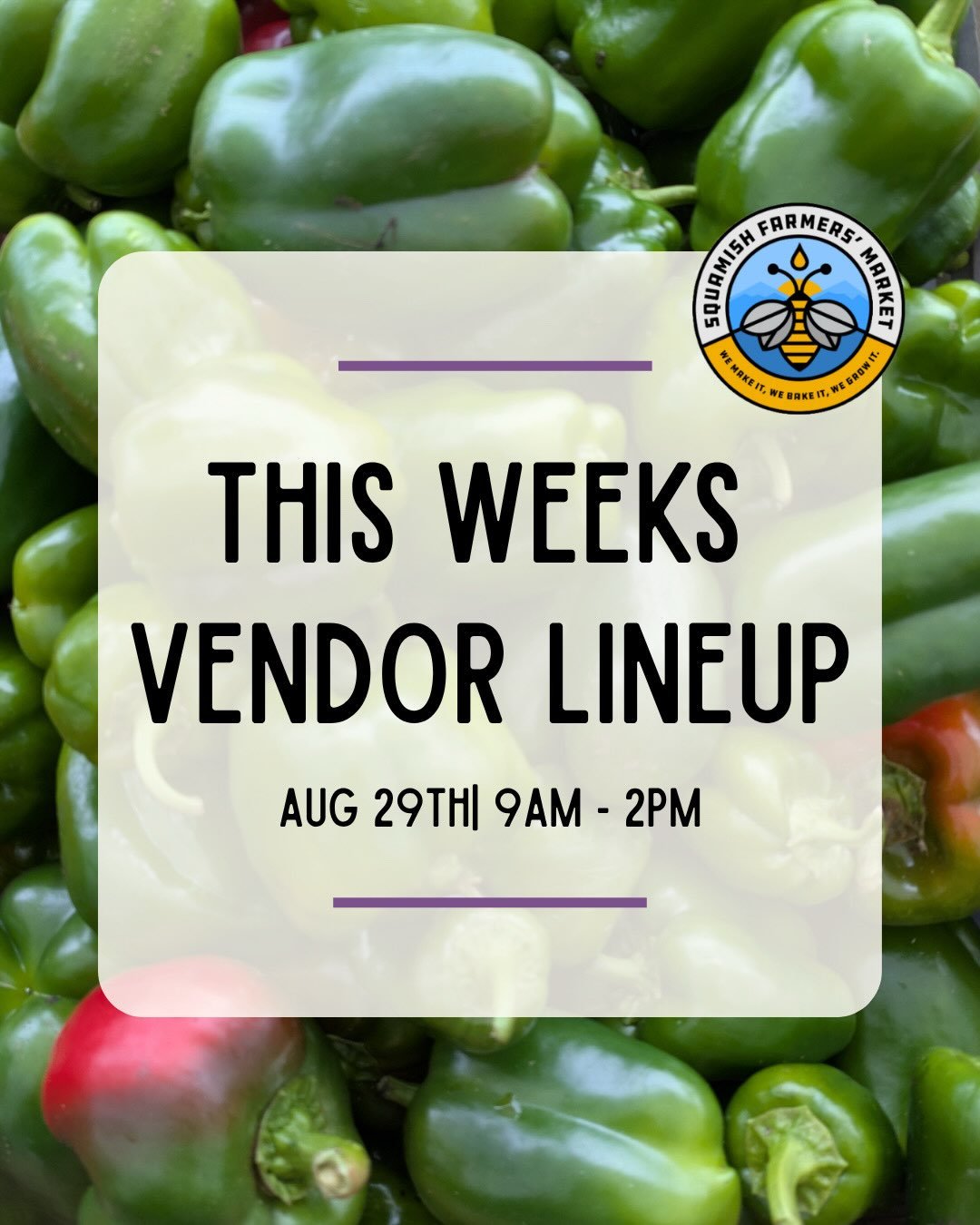 The Last Weekend of August! 
Summer hanging on by a thread 🌞

Fear not, the market is where you wanna be! Our vendors are showcasing the best there is. Abundant summer crops, beautiful flowers, stunning art, gorgeous craft, delicious pantry items an