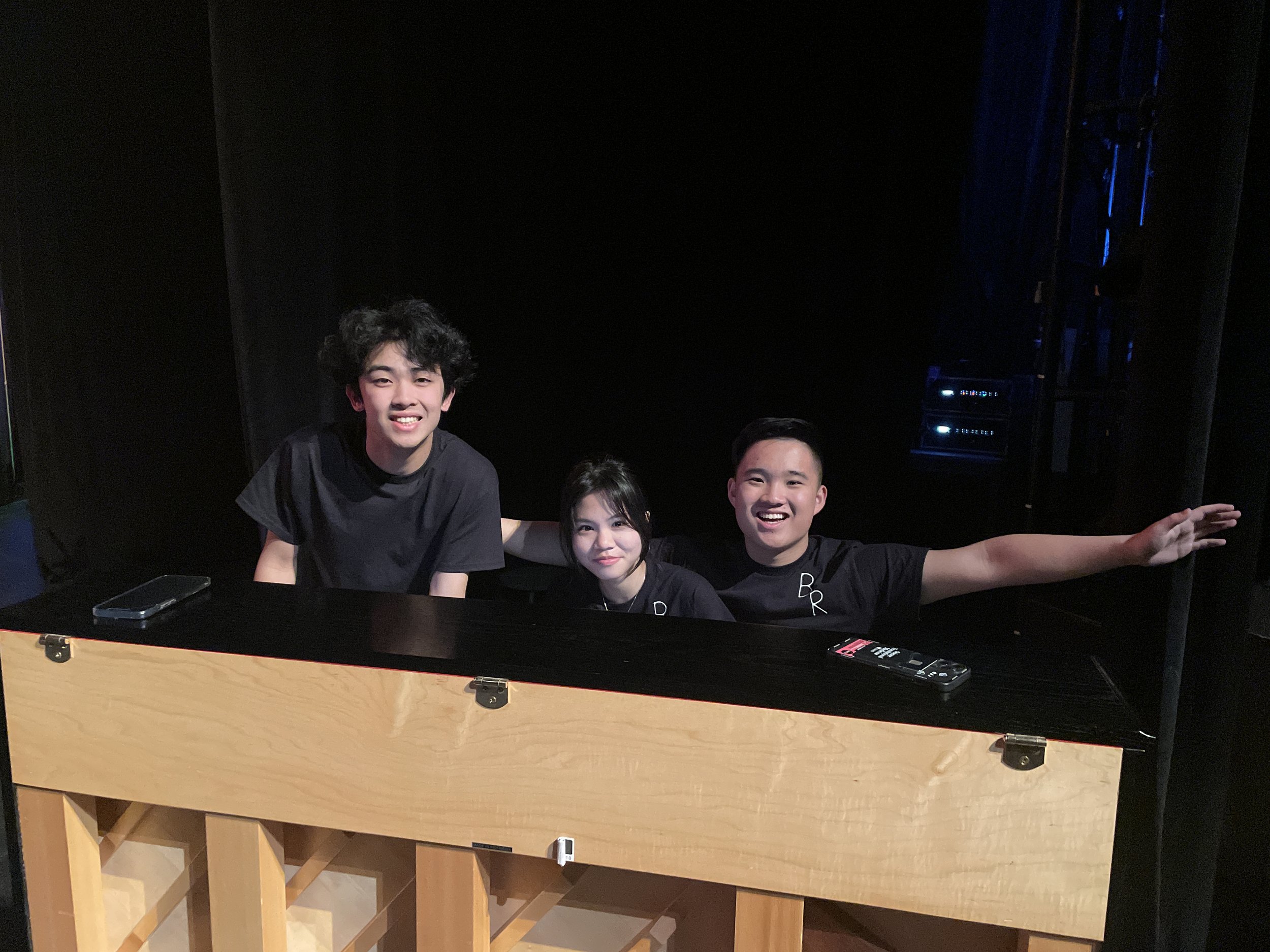 The Penn Glee Club's accompanists during a Spring Show rehearsal.