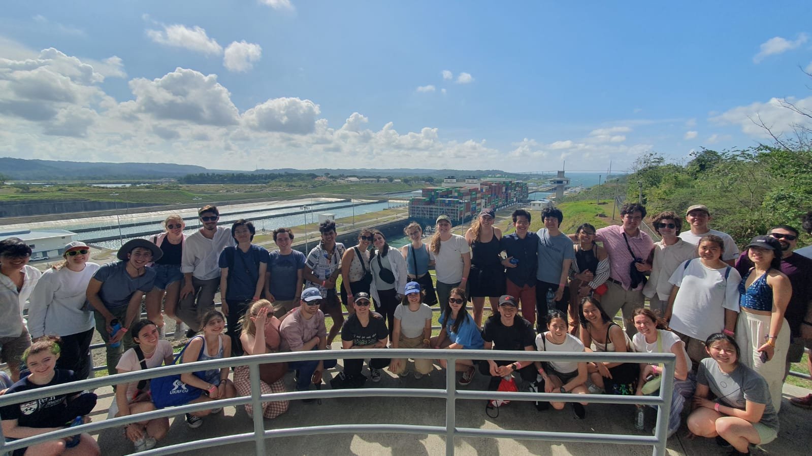 The Penn Glee Club visiting the Agua Clara Locks of the Panama Canal on its 2023 Tour.