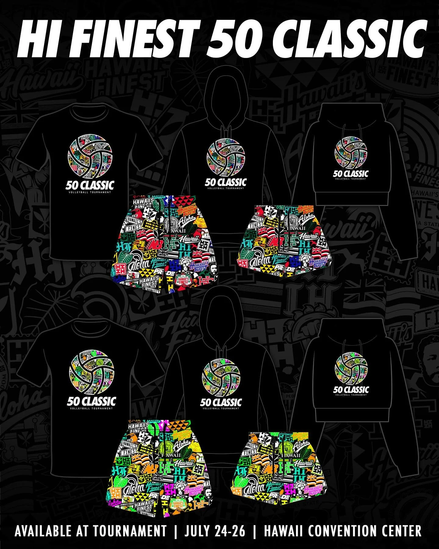 The Official Merchandise Of 50 - Available Now at the 50 Classic Tournament at the HIFI Merch Booth! 

#HIFinest