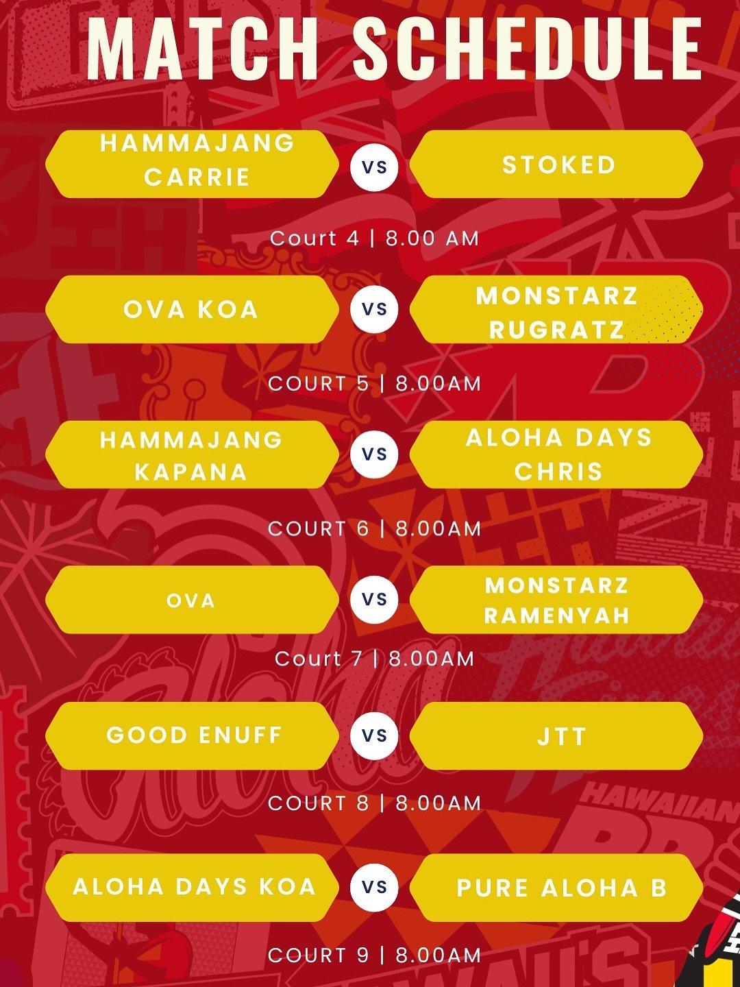 First serve is almost here &mdash; the opening matchups for the 50 Classic are LIVE 🏐

Stay locked in and follow along on our stories throughout the day for real-time schedule updates, match results, and key highlights. 
🔴 Red = Men&rsquo;s matches