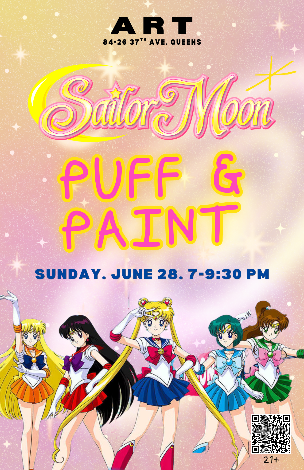 Puff &amp; Paint Night - Sailor Moon Edition (BYOB/C &amp; 21+)
