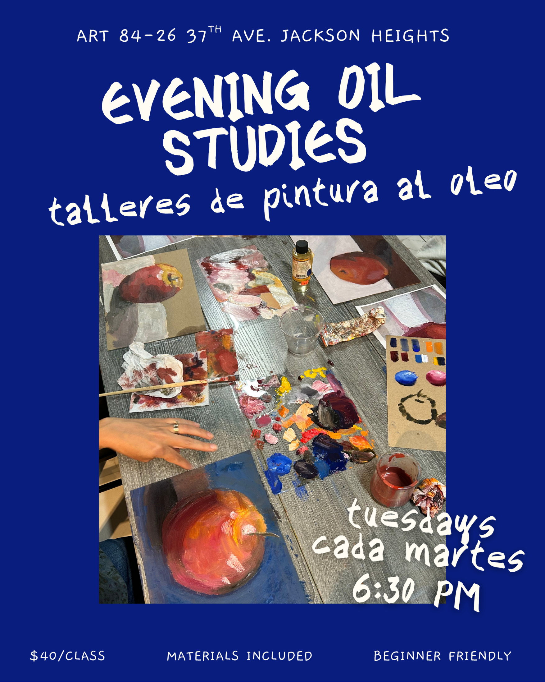 Evening Oil Studies! Weekly oil painting workshops studying the Greats / Talleres de Pintura al Oleo