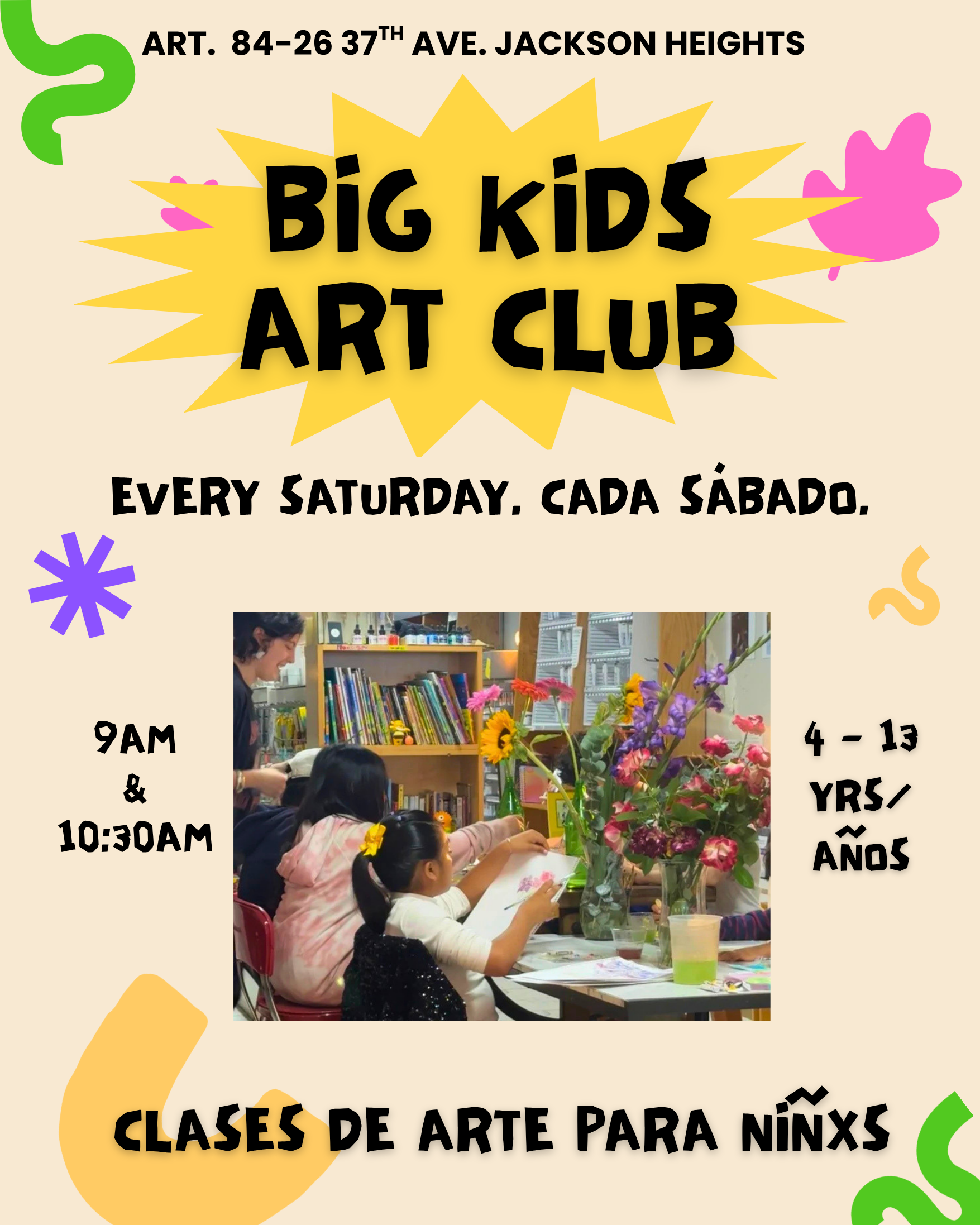 Big Kids Art Class! 10:30AM Session - September 12 , 2026