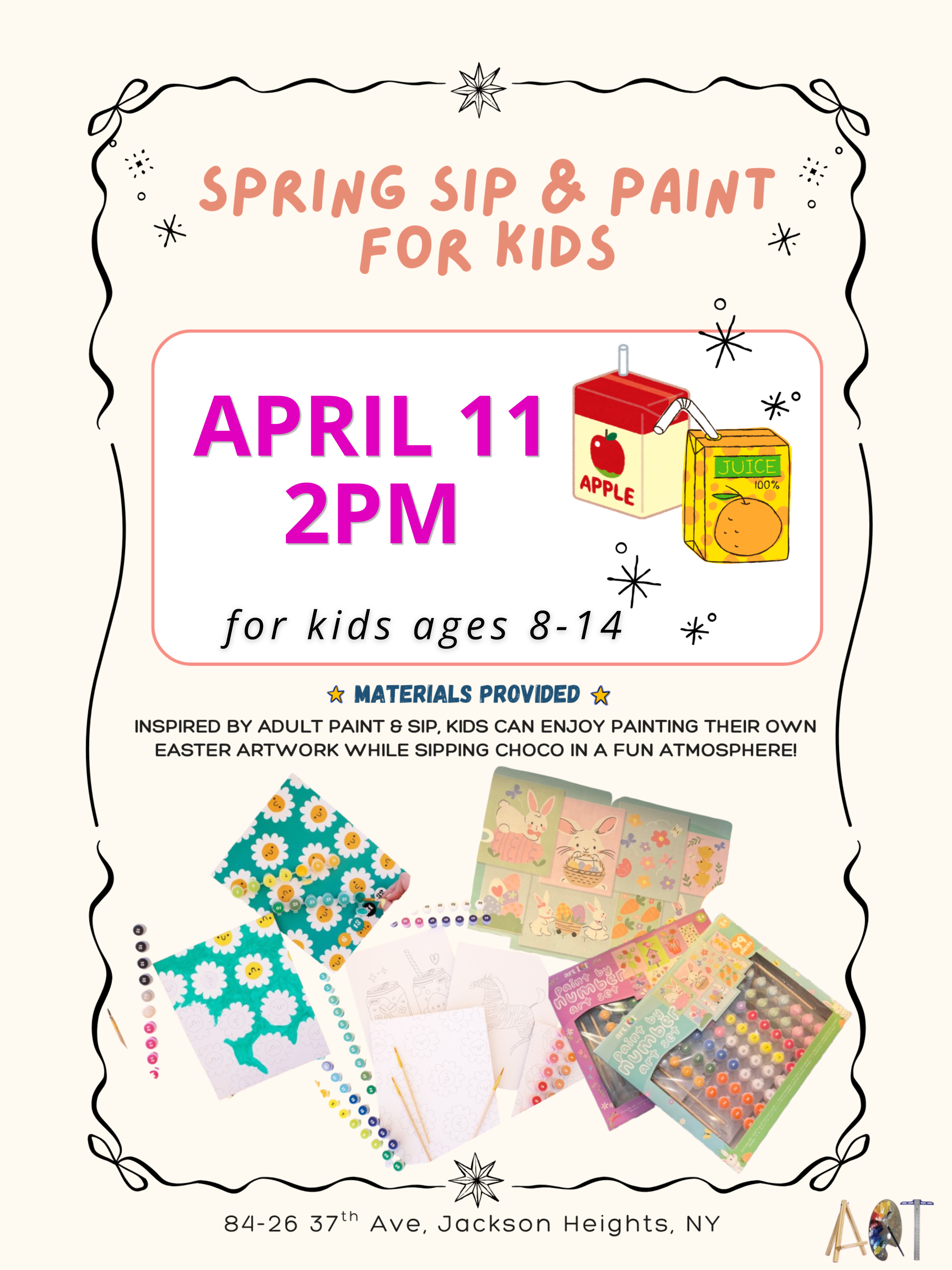 Spring Teatime Sip & Paint for Kids: April 11, 2PM