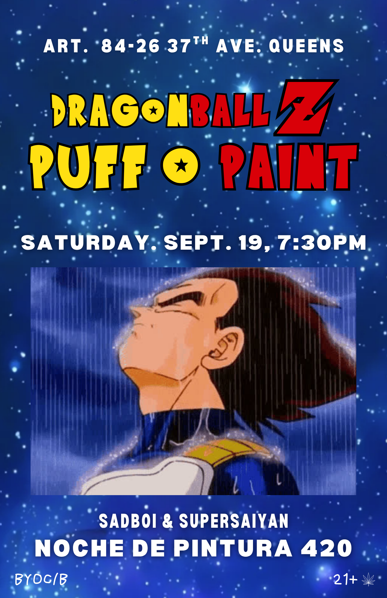 Puff & Paint: Dragonball Z - 420 Paint Night (Sept. 19, 7:30PM)