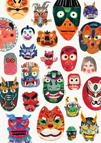 benjamin-allder-character-illustration-paper-collage-masks-01.jpg