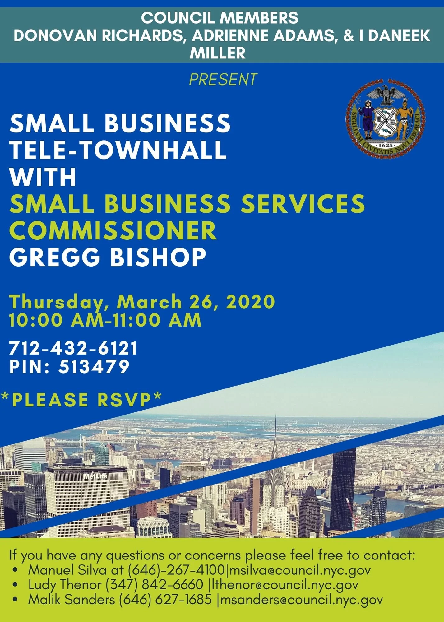 COVID-19 Resources + Join us for a call with City Officials