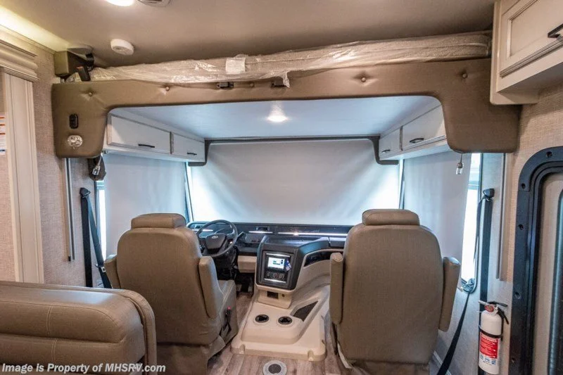 Bunk area above the driver's cab