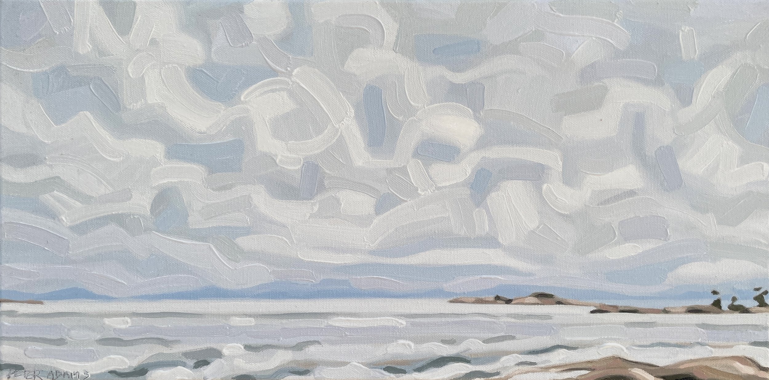 "Overcast Geometry" 10"x20" Oil on Canvas