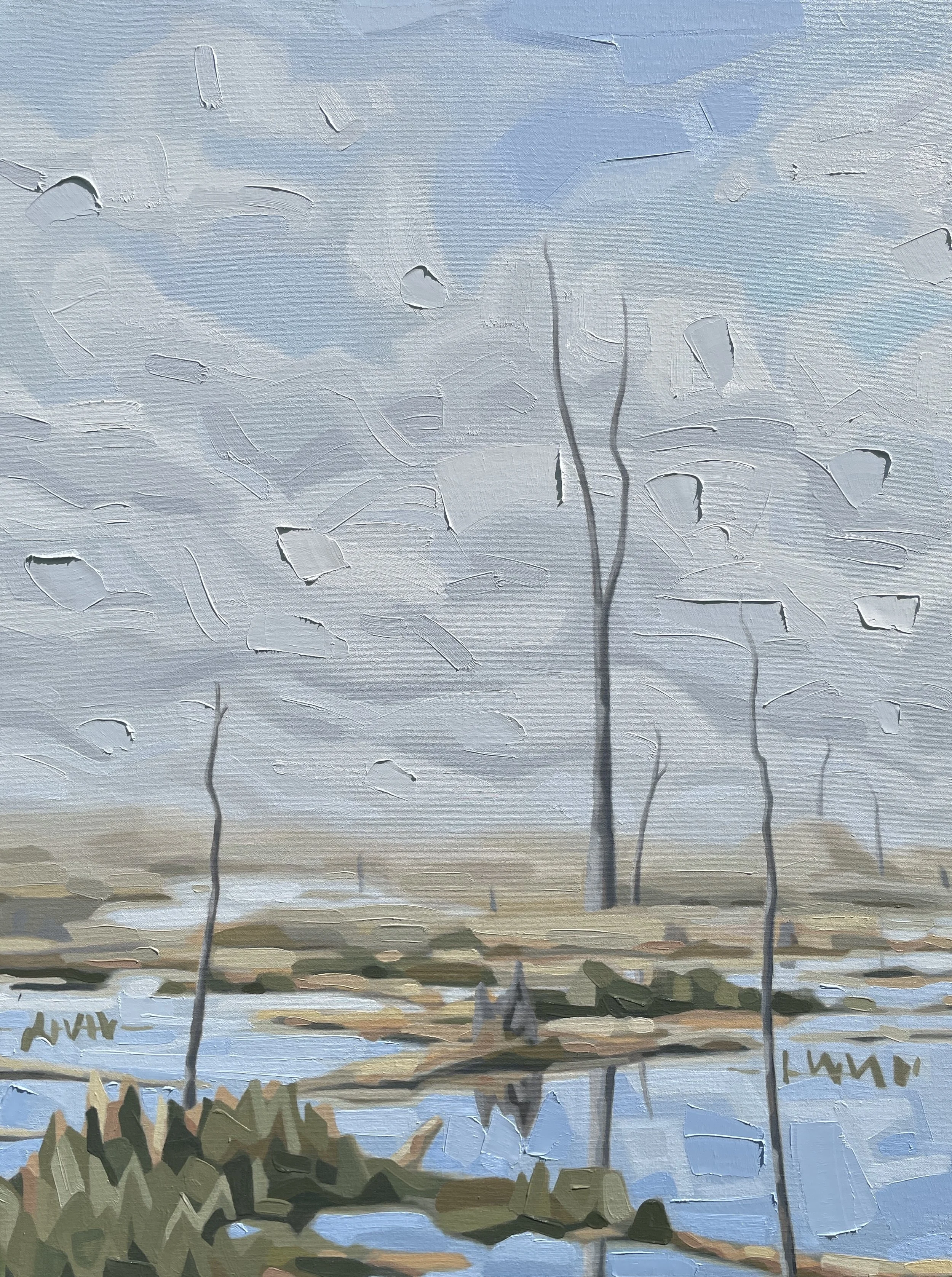 "Absorbed and Unwavering" 40"x30" Oil on Canvas