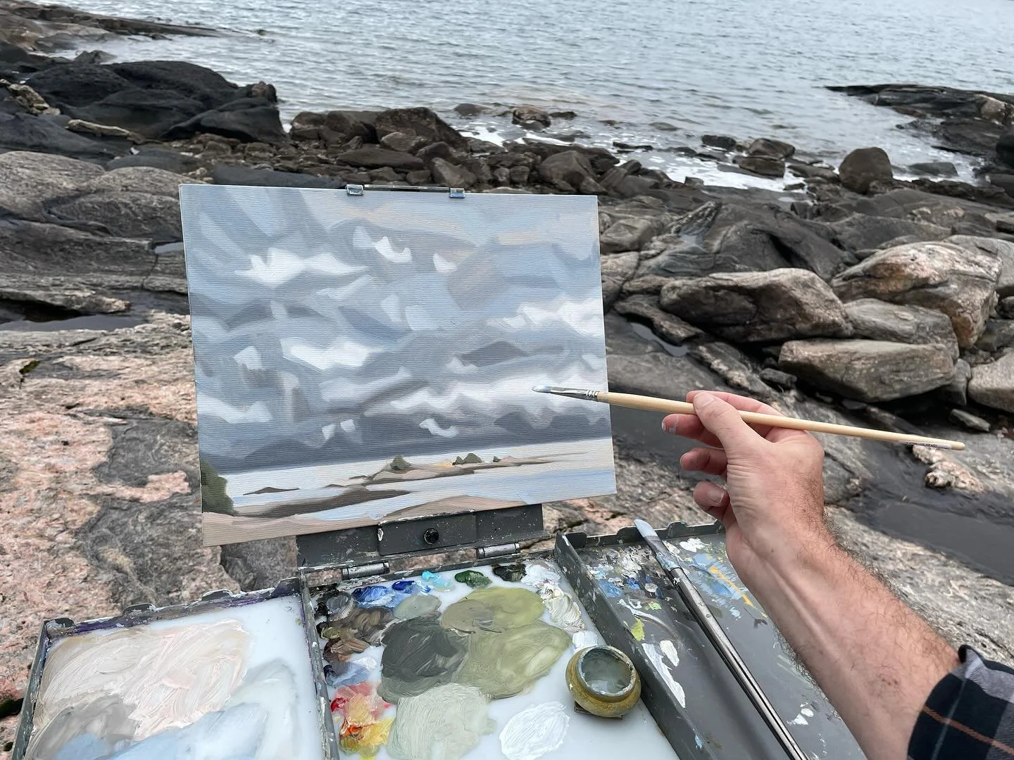 Had an amazing couple of days painting in Wah Wah Taysee on Georgian Bay with a great group of artist.  Many thanks to Janet for hosting us!