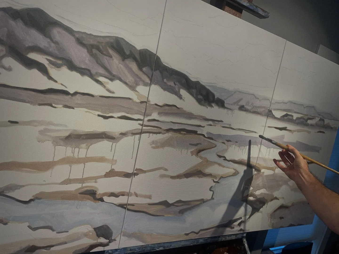 #newlandscape #earlystages #artoftheday #studioview #workinprogress