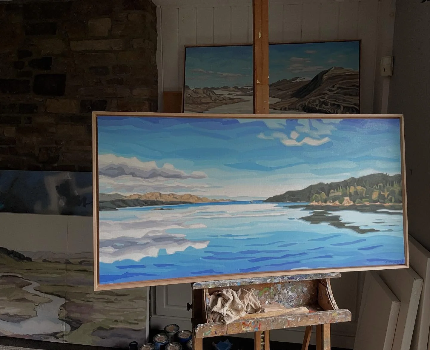 Delivered this painting &ldquo;The View From Dorlin #2&rdquo; to one of my favourite clients on Sunday. #swipeleft for #detailshots