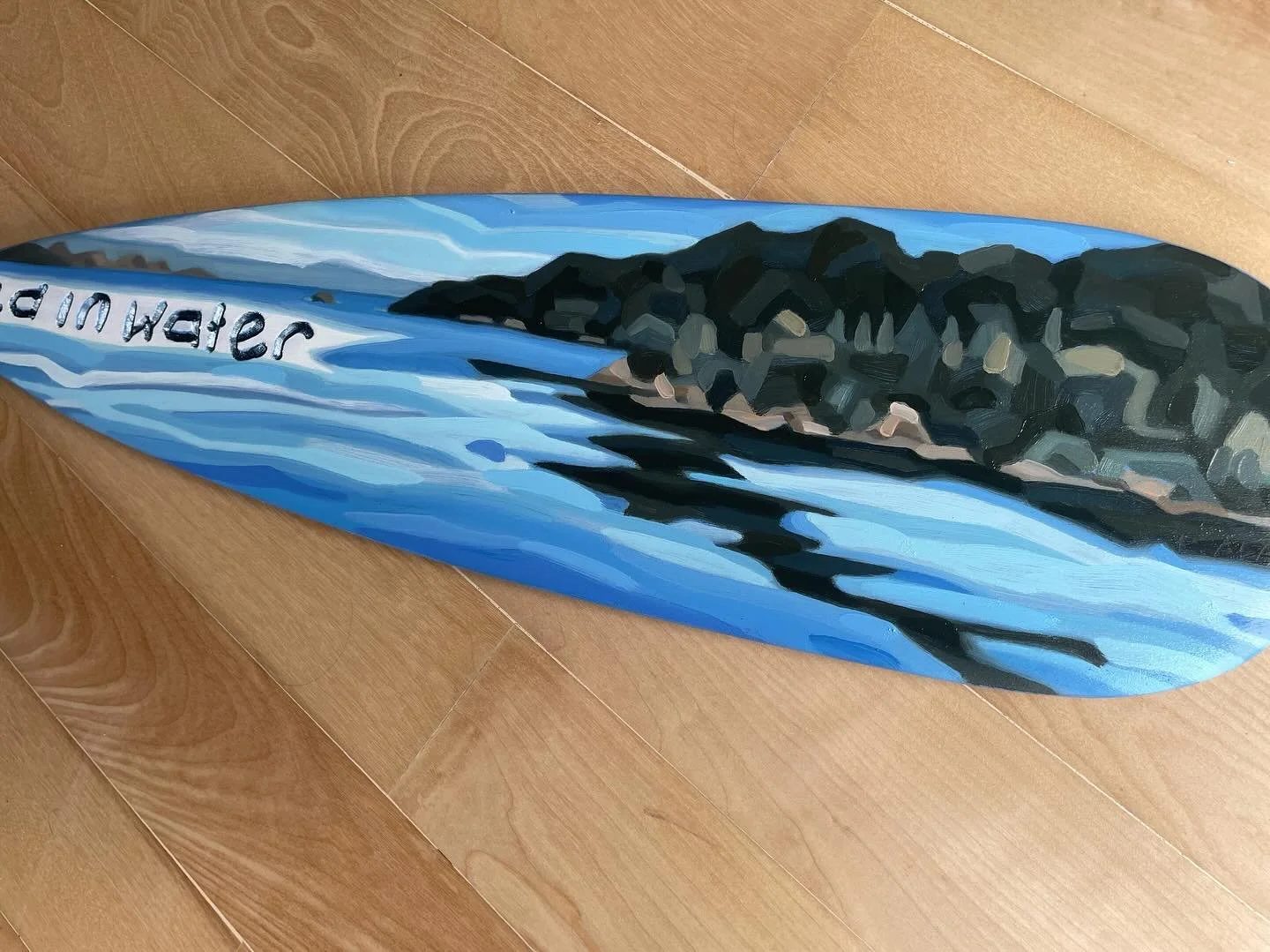 A variation on the painting in my last post, this is my donation for the Campfire Circle #paddleproject.  This is an amazing organization that offers joyful experiences to kids with cancer or other serious illnesses.  Visit their website at campfirec