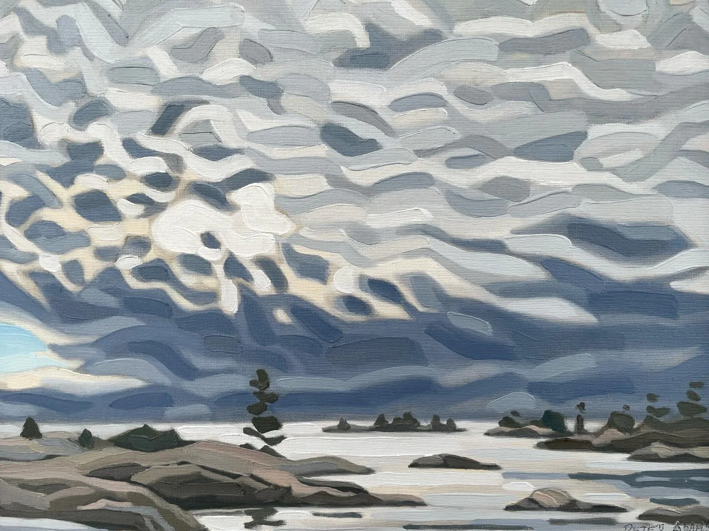 Another little study completed based on Georgian Bay travels earlier in the year.  Considering adapting this one into a larger scale painting over the winter.  #swipeleft