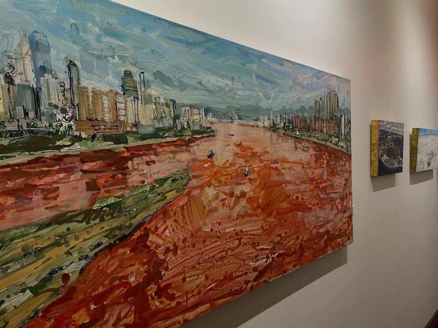 Last weekend to see my exhibit &ldquo;Shift&rdquo; at the Tremont building in Collingwood.  @tremontstudios @creativesimcoestreet @collingwooddowntown #collingwoodontario #tremonthotel #swipeleft