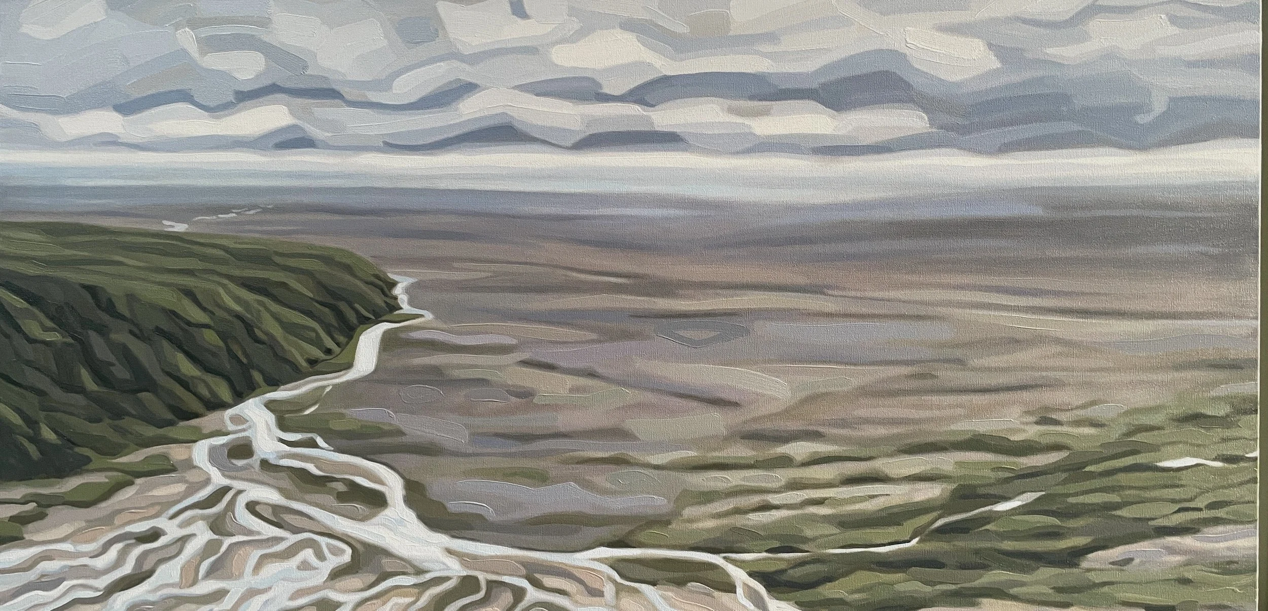 "Undulating Watercourse" 24"x48" Oil on Canvas