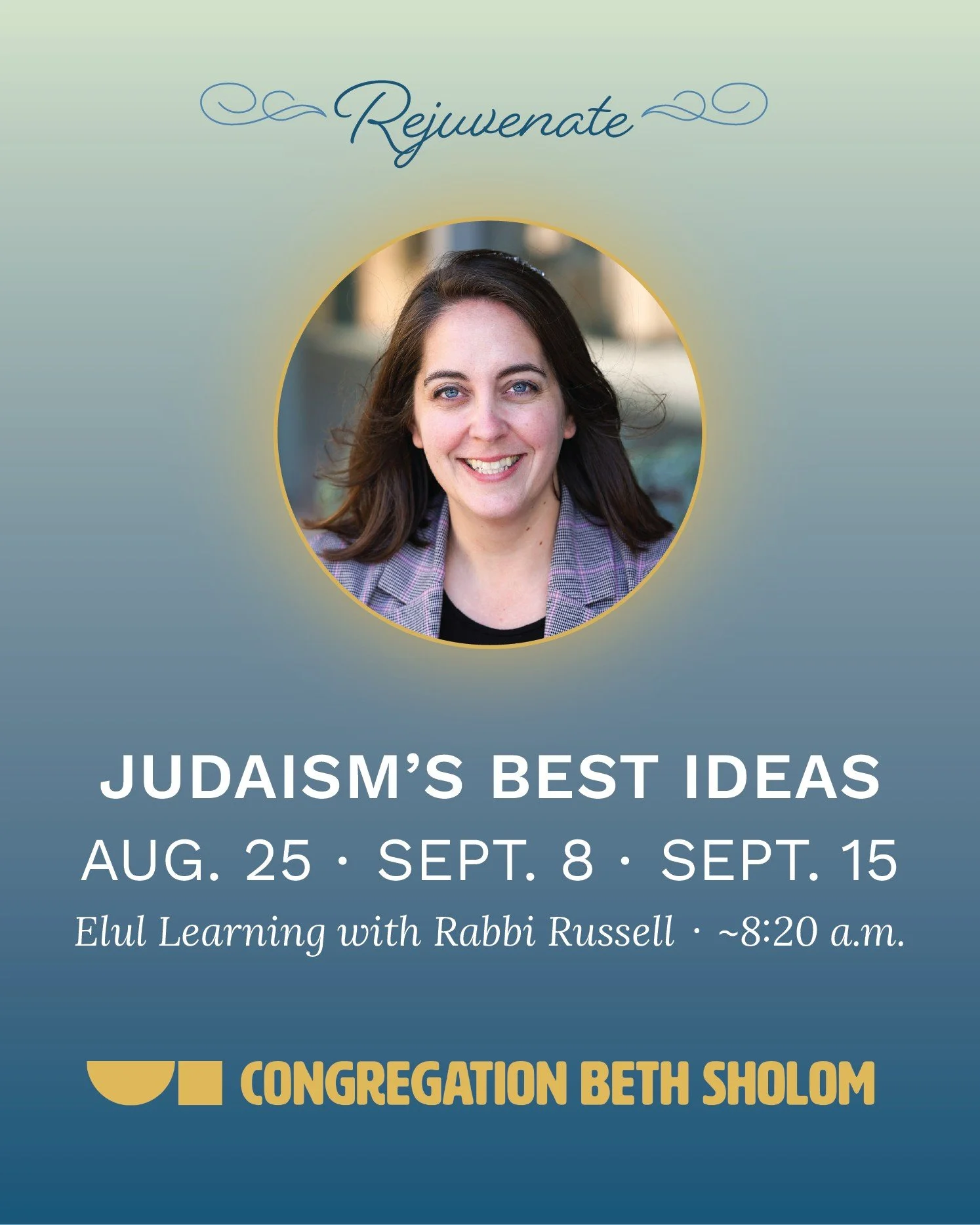 In a chaotic world, it is critical to remember who we are at our very core. Based on Rabbi Arthur Green&rsquo;s book Judaism&rsquo;s 10 Best Ideas, Rabbi Russell with help prepare us for this season with our High Holy Days Top 3:

August 25 &mdash; T