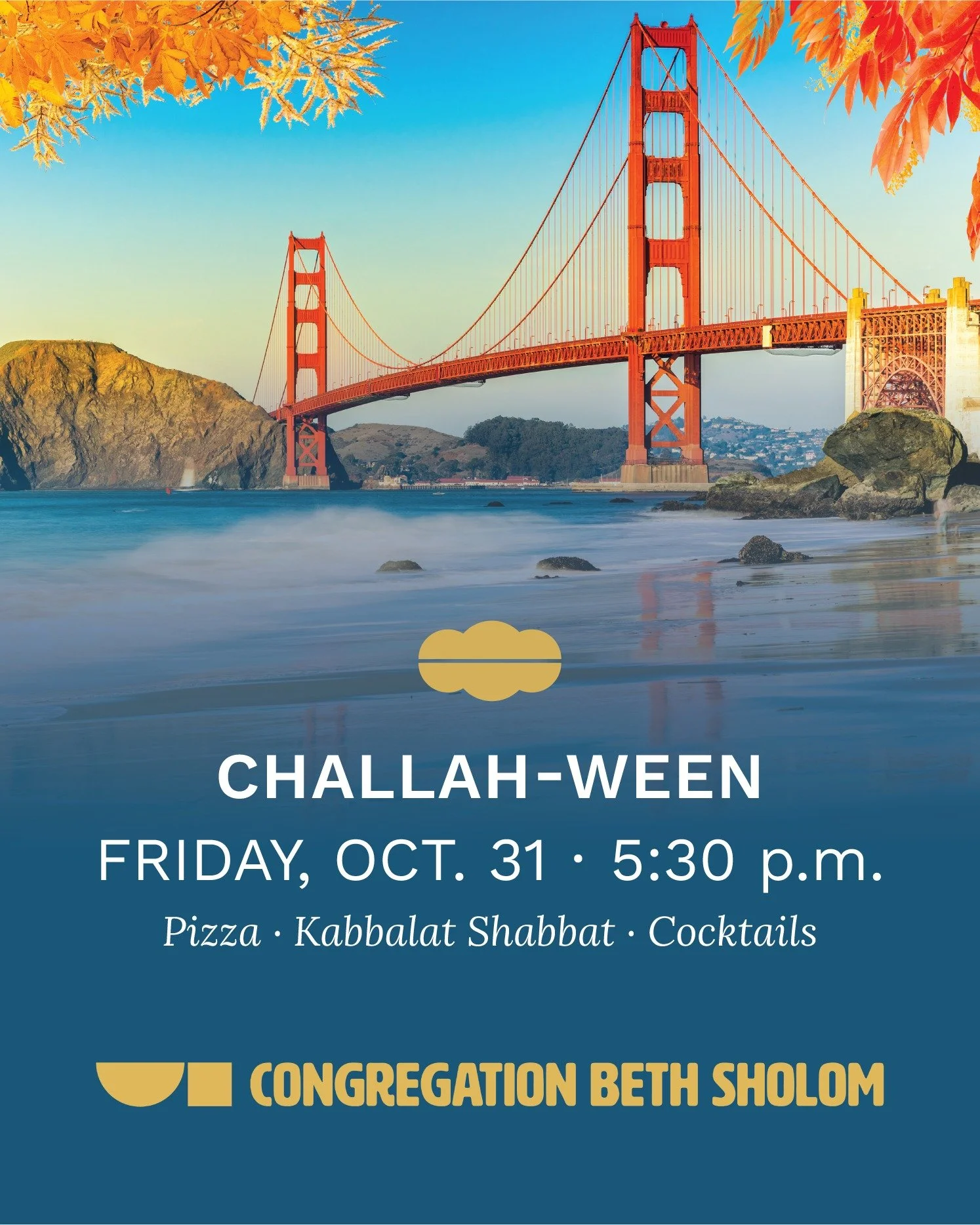 Join us this Friday, October 31st for pizza at 5:30 p.m., Shabbat services at 6:00 p.m., and adult beverages on the plaza at 6:45 p.m. Members, RSVP for pizza at the link in our bio 🍂

We need a few volunteers to help with this evening. Please let R