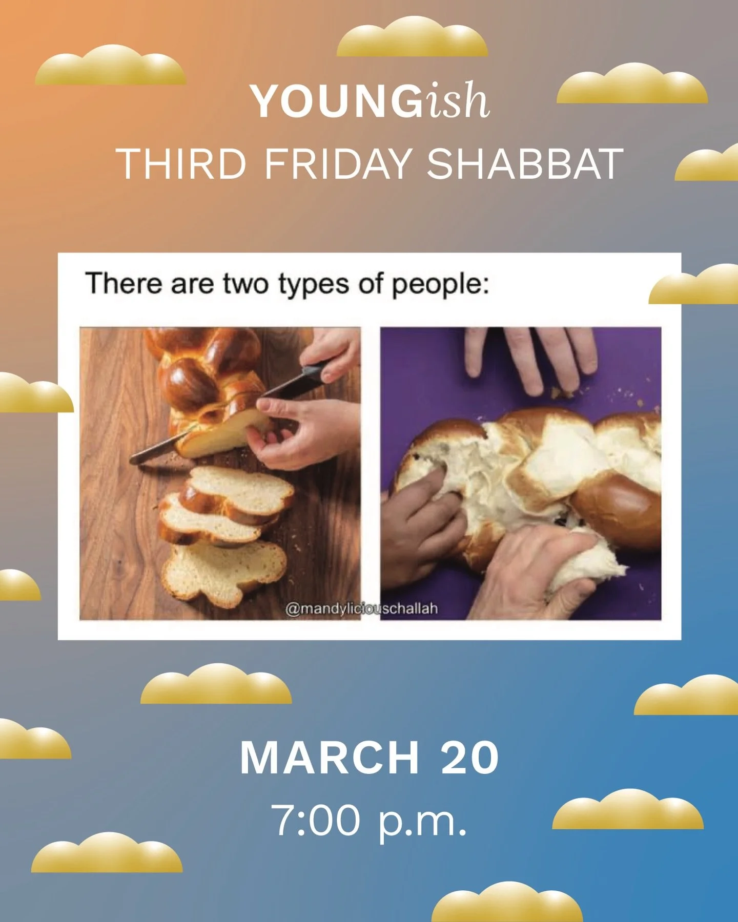 To cut or to rip&hellip;? 🤔 Either way, join us this Friday for Shabbat dinner! 🫶 Register at the in our bio 🔗