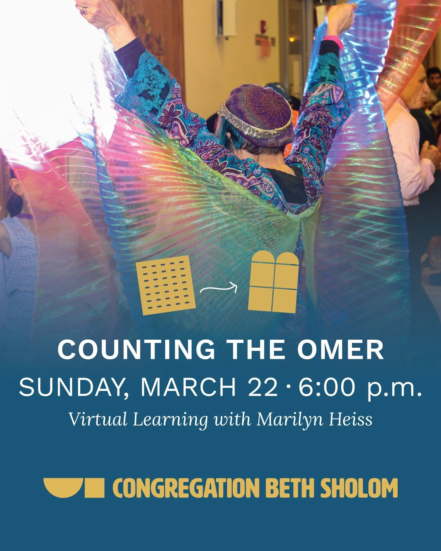 What&rsquo;s all this fuss about the Count of Omer?
Sunday, March 22nd at 6:00 p.m. with Marilyn Heiss

Every year, Jewish tradition asks us to count forty-nine days &mdash; one by one &mdash; from Pesach to Shavuot, with no reason given. Join us on 