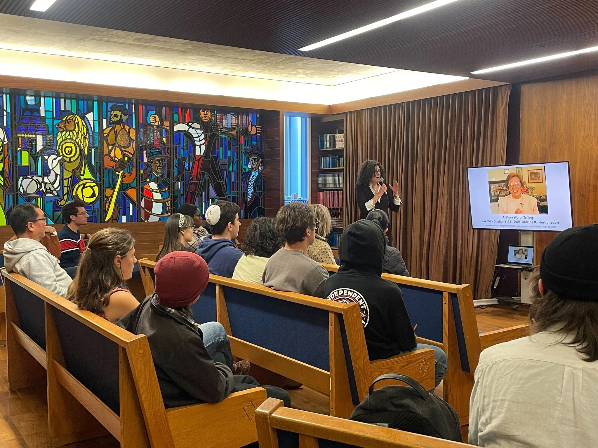 CBS Congregant, Jackie Shelton-Miller, told her mother's Kindertransport story to our Jews for Hot Cocoa and Intro to Judaism classes in honor of Yom HaShoah last week. Yasher Koach, Jackie 💙