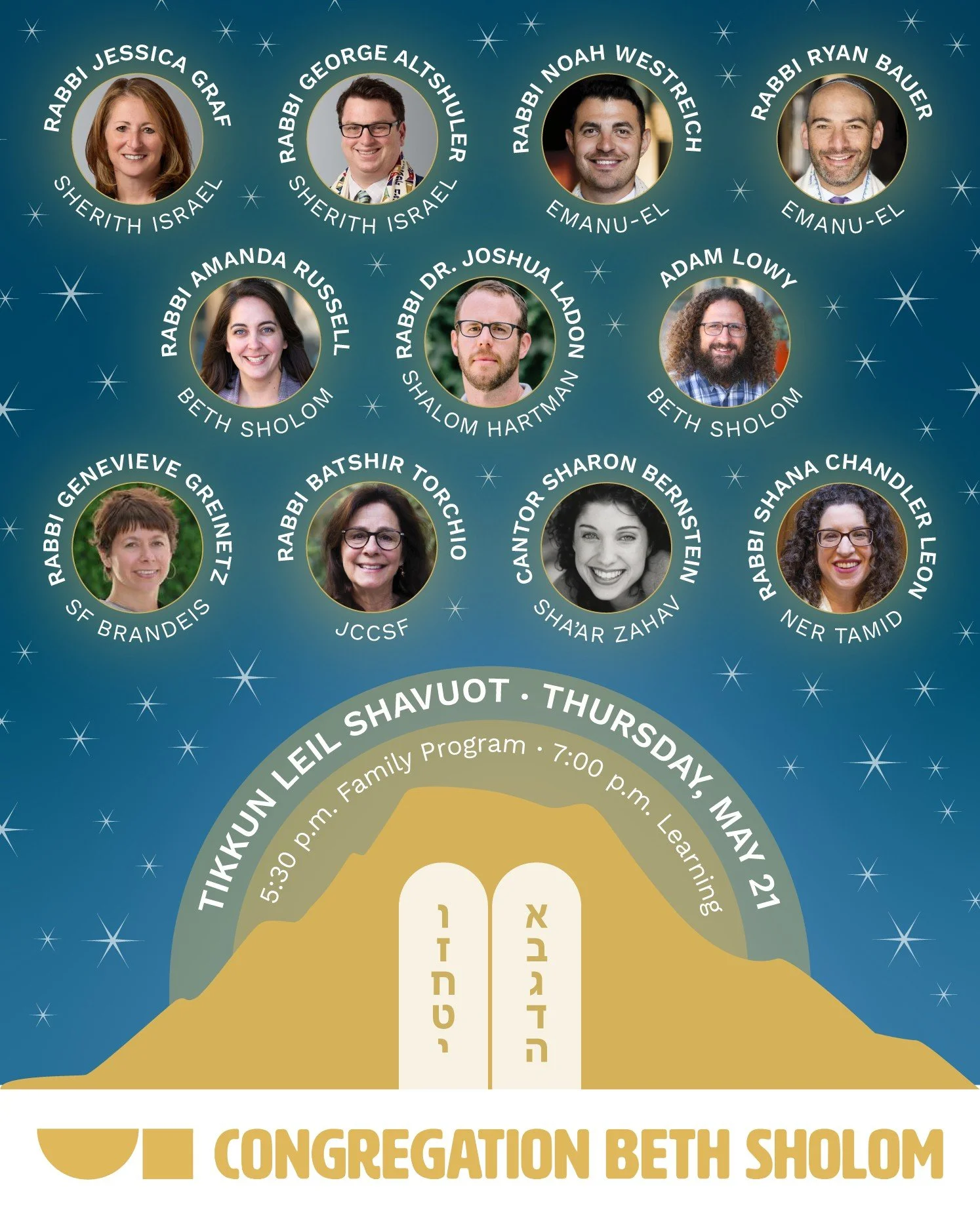 Our Tikkun Leil Shavuot lineup is here! 🙌 Join us next week on Thursday, May 21st for our family program at 5:30 p.m. followed by breakout adult learning sessions from 7:00 p.m. until late! And yes, there will be cheese boards and cheesecake 😋🧀 Vi