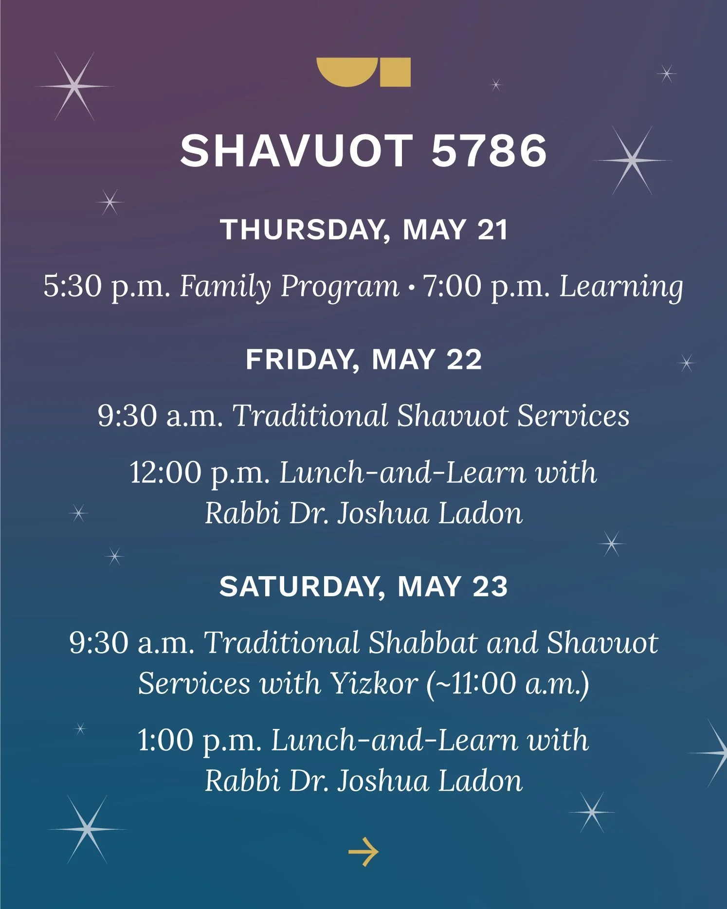 Pop quiz! Who knows why we eat dairy on Shavuot? 🧀 Let us know in the comments, and visit bethsholomsf.org/shavuot for more information about tonight and this weekend 🍰
