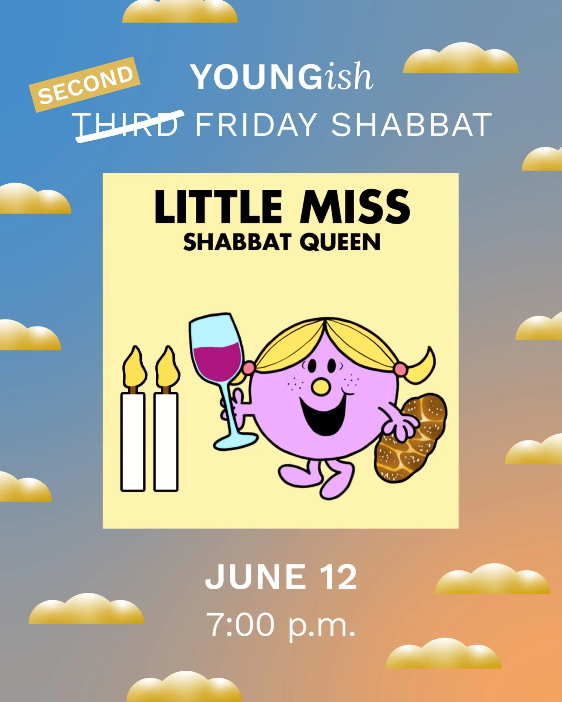 Join us for the last ̶T̶h̶i̶r̶d̶ Second Friday Shabbat of 5786! 🌞 Register at the link in our bio 💫