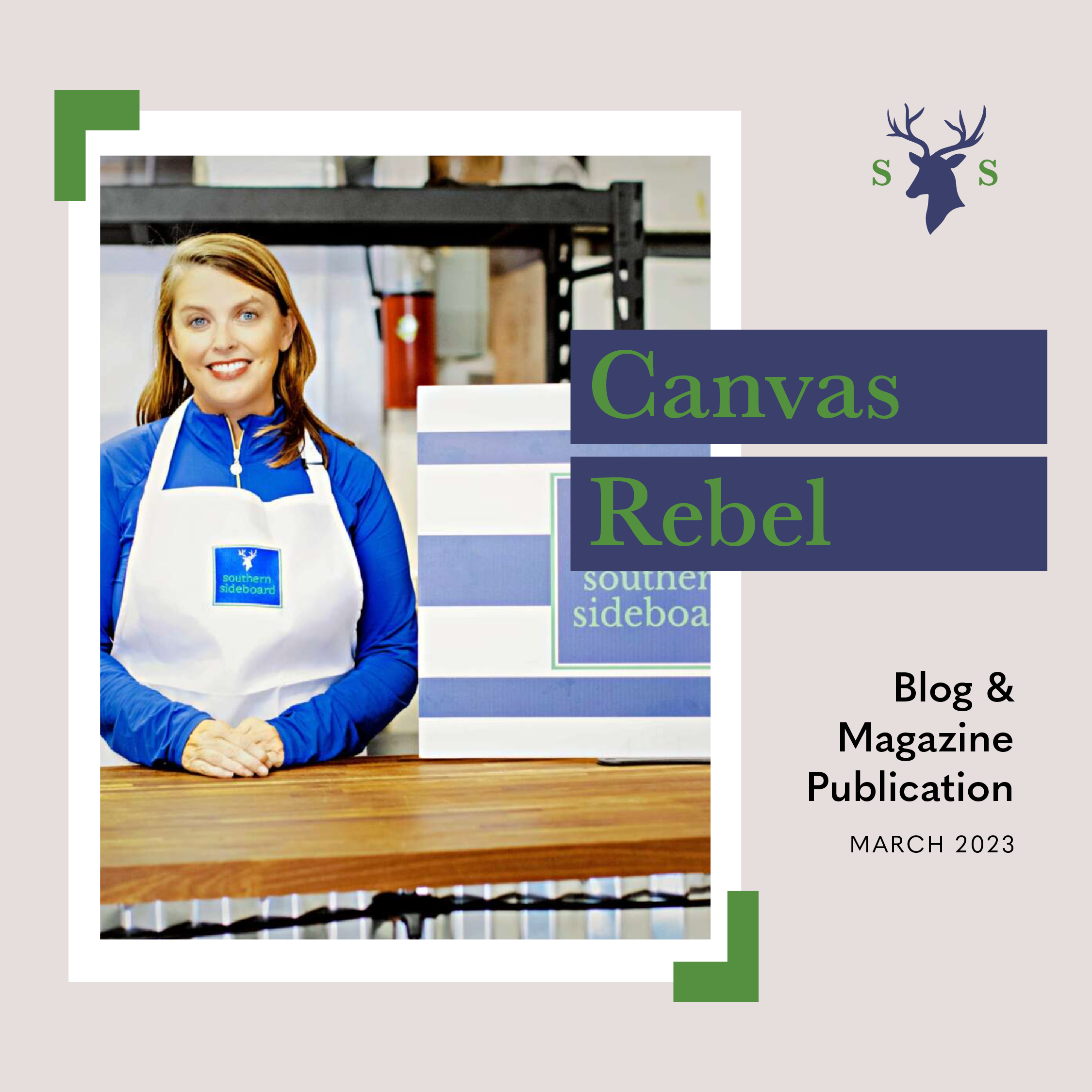 Canvas Rebel Magazine Publication about Lee Bogle, owner of Southern Sideboard
