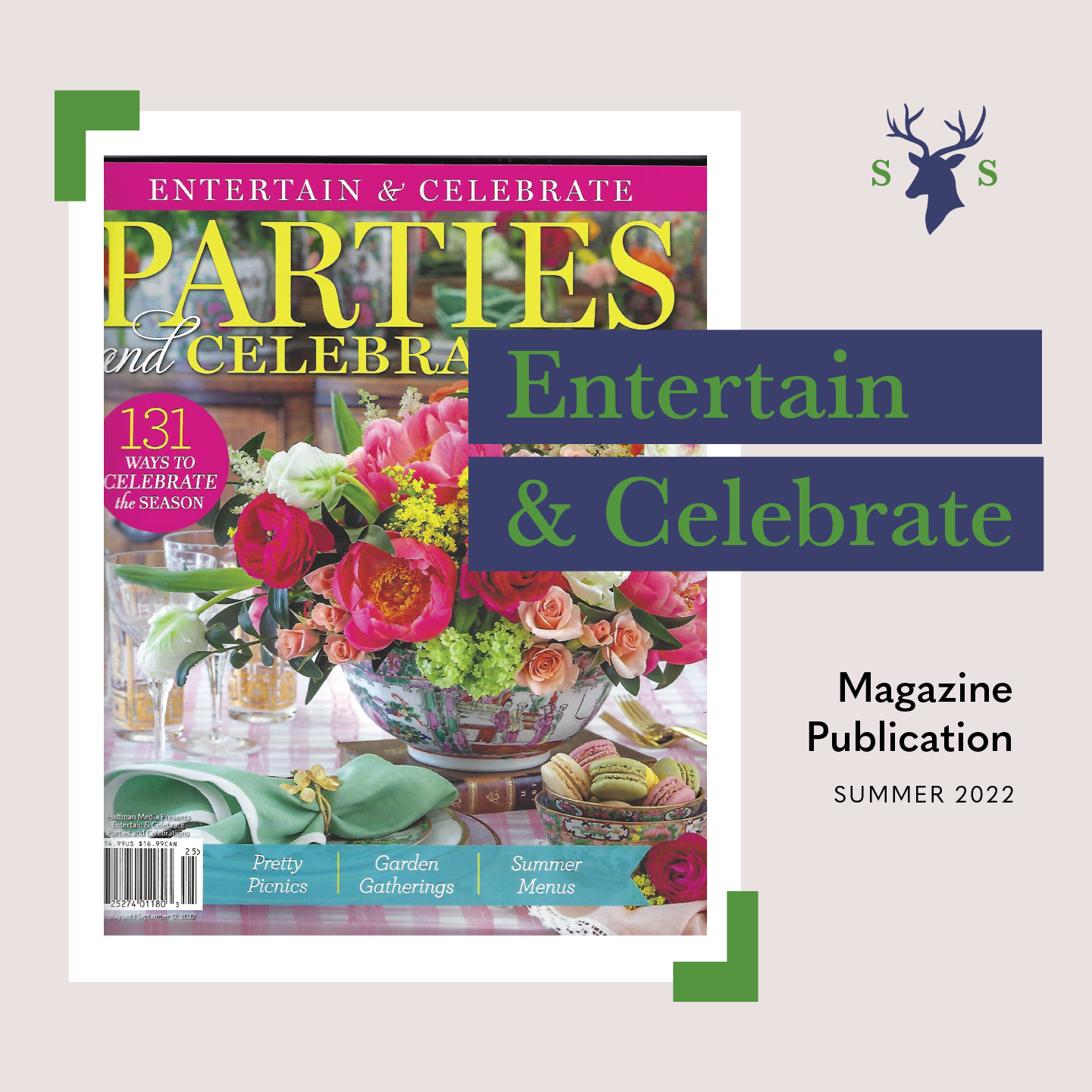 PR Release - Southern Sideboard featured in Entertain & Celebrate Magazine in the Summer 2022 Issue