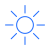 Icon of a sun with rays